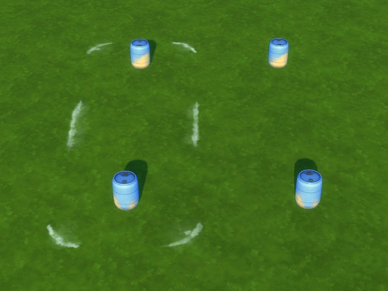 Sims 4 LinelessObstacle_FancyBarrels by ImmortalMiracle8