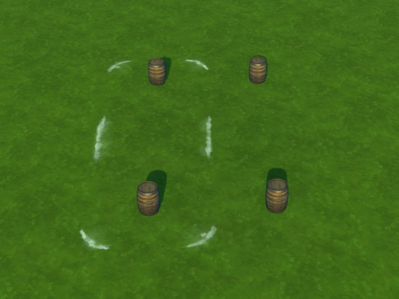 Sims 4 LinelessObstacle_VintageBarrels by ImmortalMiracle8