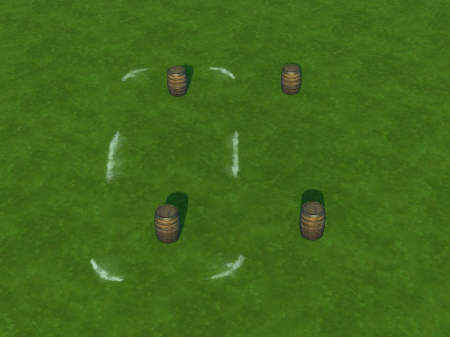 Sims 4 Barrel Racing Mod The Sims Resource | LinelessObstacle_VintageBarrels