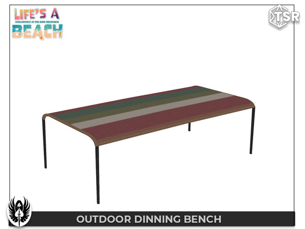 Sims 4 — Nemesis_im - Outdoor Dinning Bench by nemesis_im — Designed by Nemesis Outdoor Dinning Set / 2023
