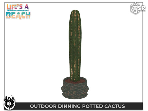 Sims 4 — Nemesis_im - Outdoor Dinning Potted Cactus by nemesis_im — Designed by Nemesis Outdoor Dinning Set / 2023