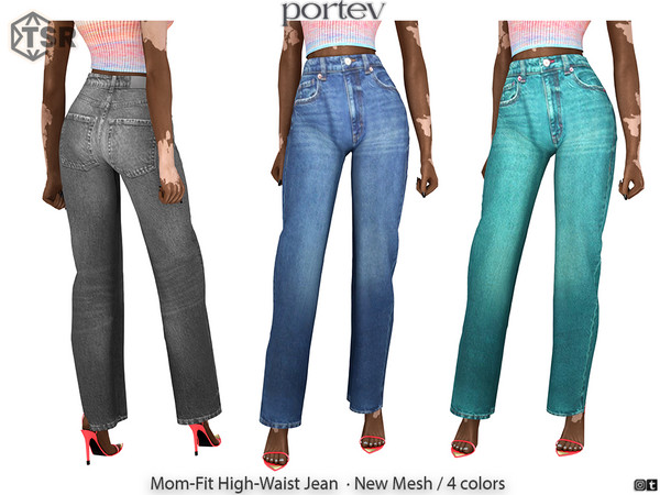 The Sims Resource - Mom-Fit High-Waist Jean