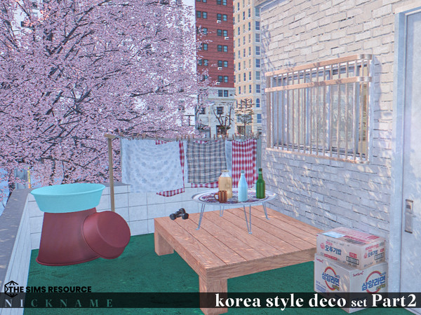 Sims 4 — korea style deco set_water tank by NICKNAME_sims4 — 10 package files. korea style deco set_clothing bin