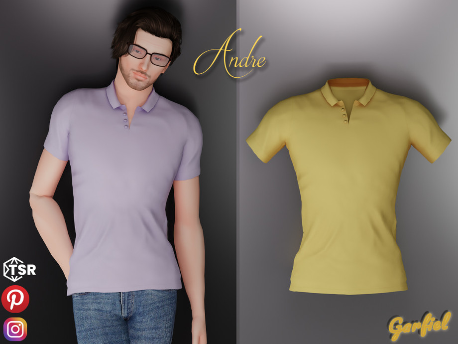The Sims Resource - Andre - Polo T-shirt
