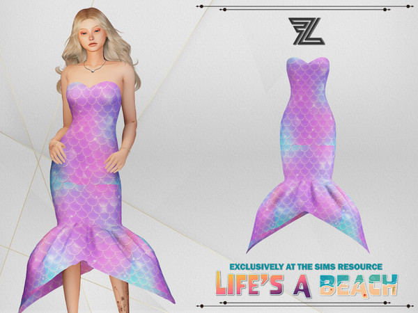 The Sims Resource - LifesABeach Lana Mermaid Dress