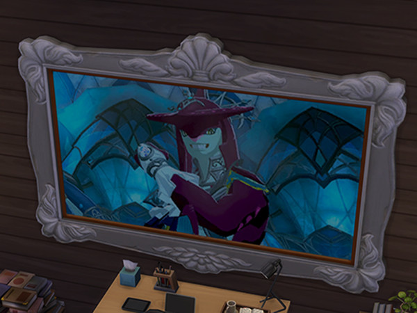 Sims 4 — Prince Sidon Portrait by quietafterrain — A recolor of a painting to include Prince Sidon from The Legend of