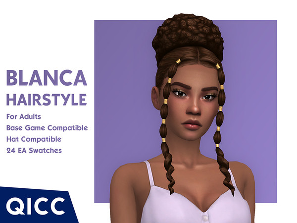 The Sims Resource - [PATREON] Blanca Hair