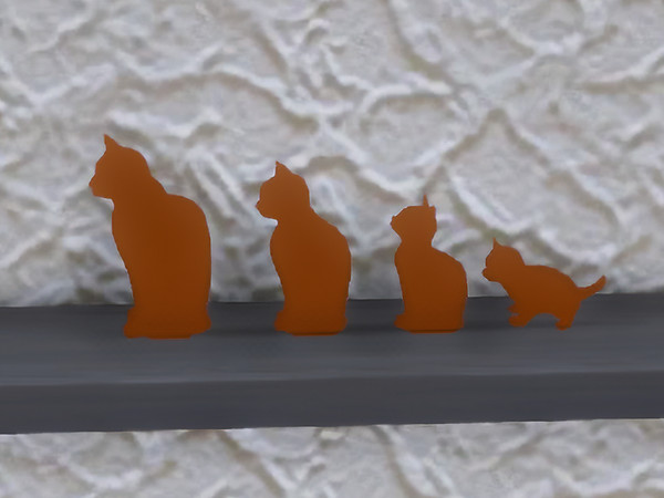 Sims 4 — Wings Cats Silhouette Recolor by LokiLivewire — Recolored version of original by soloriya, for use in more