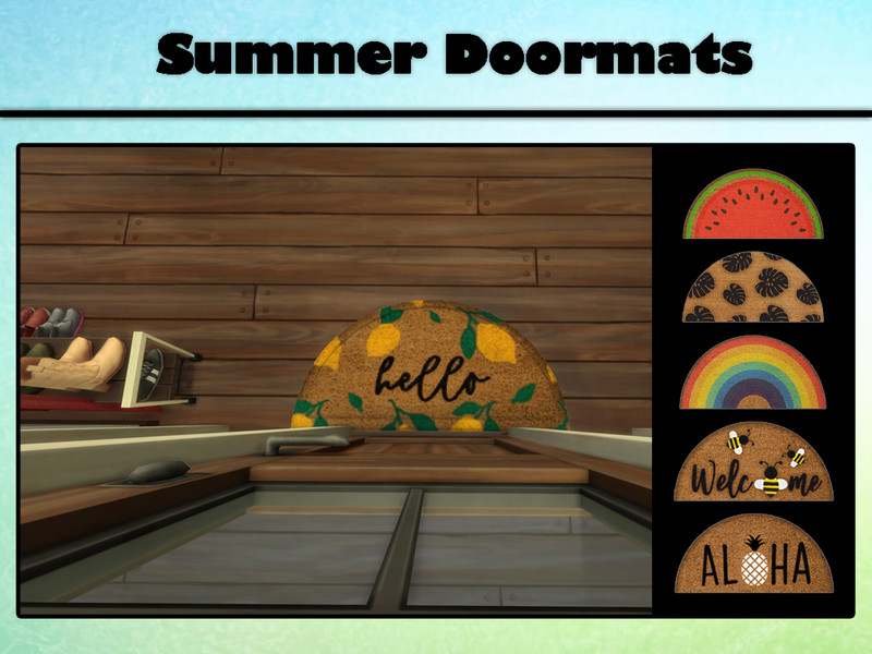 Sims 4 The Sims Resource | Summer Doormats by TSR Creator