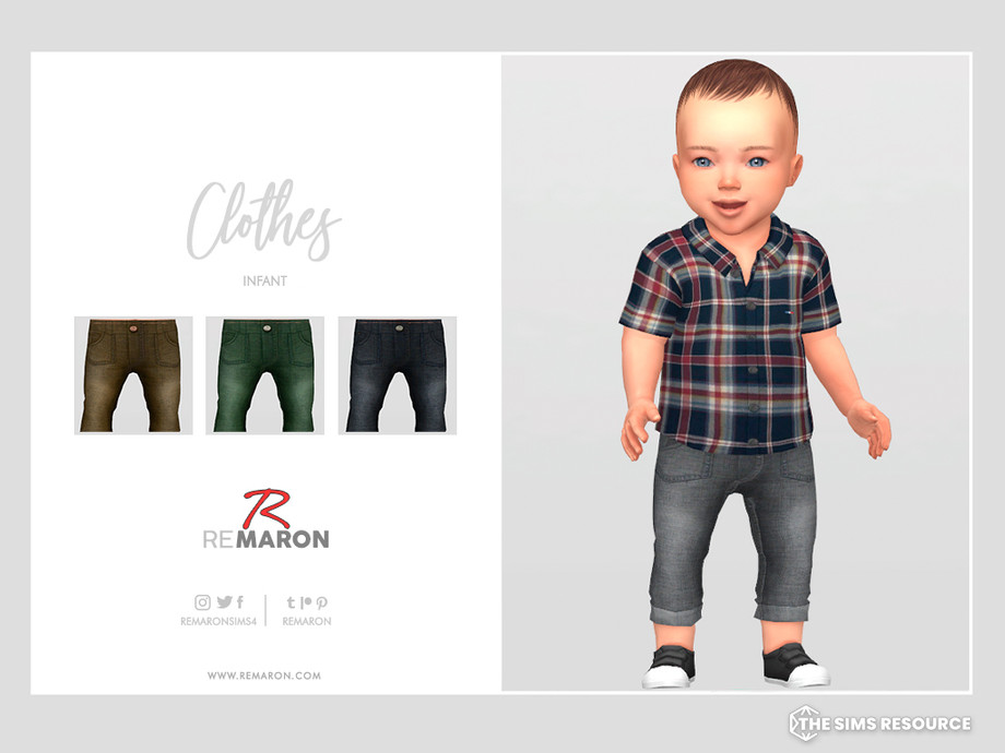 The Sims Resource - Denim Pants for Infant