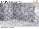 Sims 4 — Axis - Marble Gold Wall by Earth2Barb — Modern looking marble with gold.