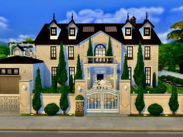 Sims 4 — Li.G.B.L Family Estate by Li_G_B_L — No CC "Timeless Georgian Colonial. Is comprised of a, guest house, a
