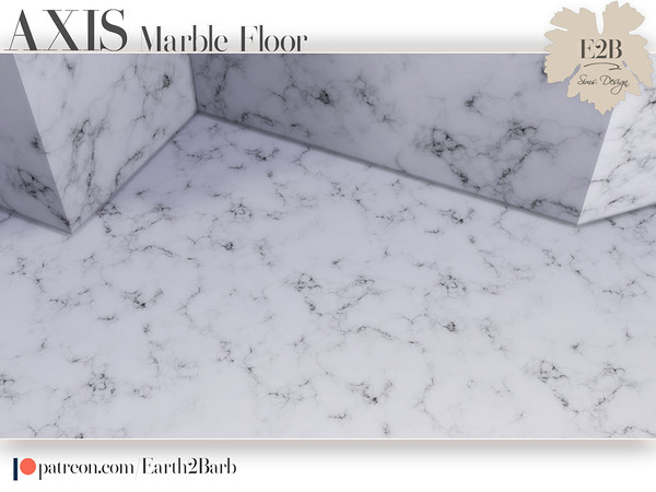 Sims 4 — Axis - Marble Floor by Earth2Barb — Modern looking marble floor.
