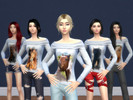 Sims 4 — White sweaters with lovely horses by ParaSim_creations — There is 5 swatches for everyday and party usage. 