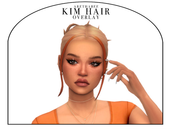 Sims 4 — [arethabee] kim hair overlay.package by arethabee — kim hair set - 24 ea colors