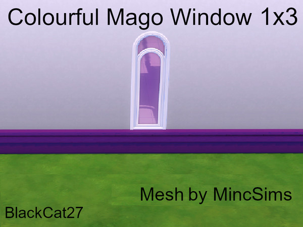 The Sims Resource | Colourful Mago Window 1x3