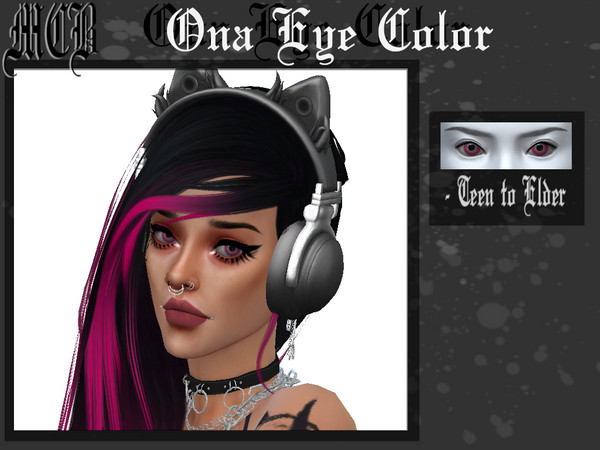 Sims 4 — Ona Eye Color by MaruChanBe2 — A pink eye color for your cuties.
