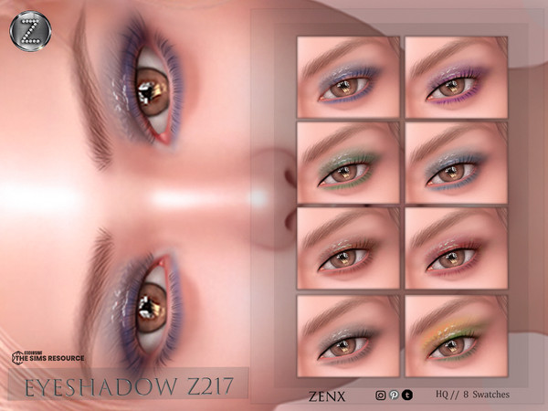 Sims 4 — [ ZENX] EYESHADOW Z217+HQ by ZENX — Base Game