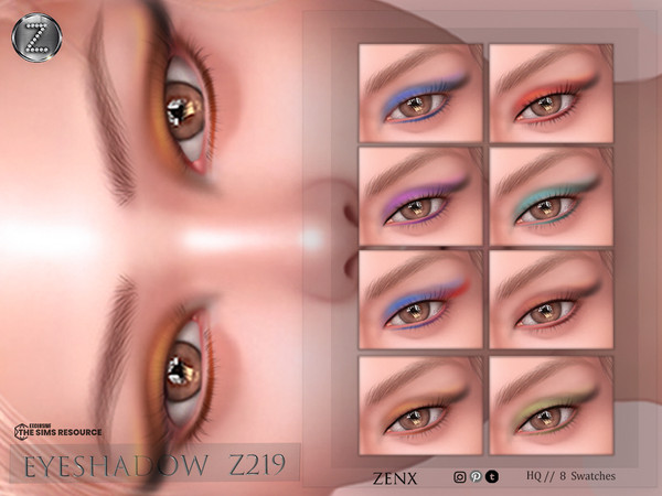 Sims 4 — [ ZENX] EYESHADOW Z219+HQ by ZENX — Base Game