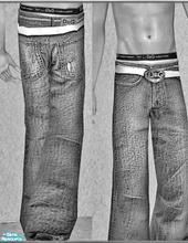 Sims 2 — Dolce & Gabbana Jeans - New Mesh by ChazDesigns — Mesh file required for the lowrise jeans.