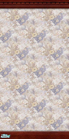 Sims 2 — Delicate Flowers by TSR Archive — Wallpaper with delicate colored flowers. Great for fussy living rooms or old