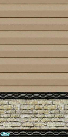Sims 2 — jgk taupe siding with white stone by ljkane — taupe vinyl siding with white stone base and border