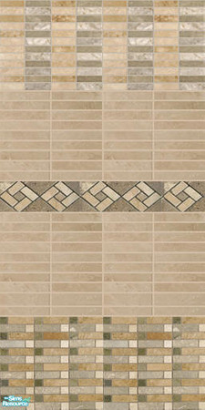 Sims 2 — Modern wall tile 5 by annefranzen — Tiles with different shades of brown for bathrooms. There is a matching