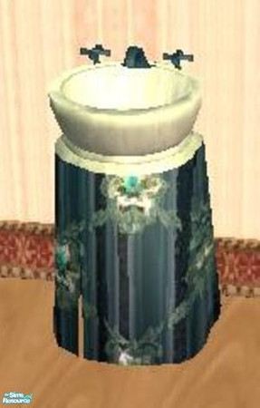 Sims 2 — Striped Floral Bath - sink by ead425 — 