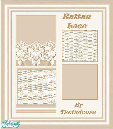 Sims 2 — RattanWallFloorsSet by The_Unicorn — To match my RattanFurnitureSet.