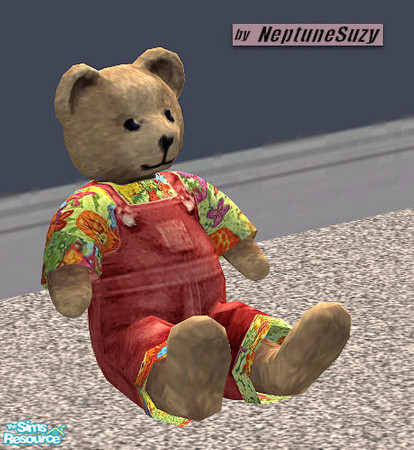 Sims 2 — NSC Teddy Bear - Jungle Animals by Neptunesuzy — Your little Simmies will love this Teddy Bear with Jungle