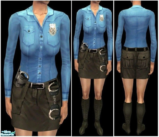 Sims 2 — JPpolice - elder by juttaponath — Police uniform for all ages. No mesh required. 