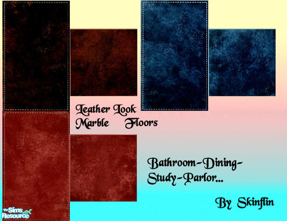 Sims 2 — leather look floor set by skinflin — 3 rich leather look tiles...walls to match