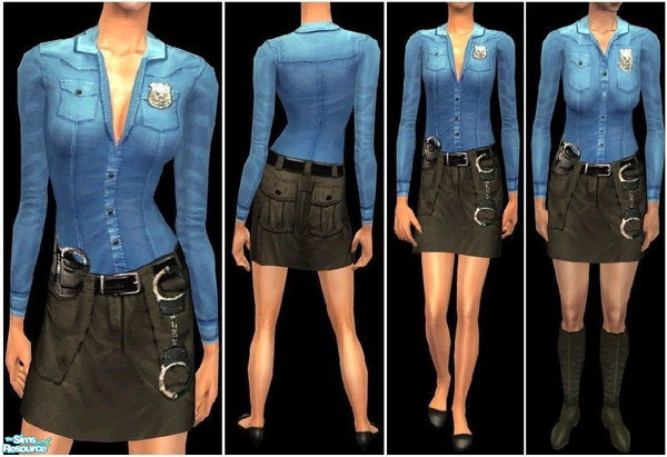 Sims 2 — JPpolice by juttaponath — Police uniform for all ages. No mesh required. 