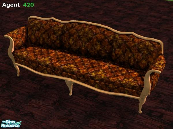 Sims 2 — Dark Orangeish-Red Luxery Type Sofa by Agent420 — This dark Orangeish-Red Luxery Type Sofa is perfect for dark