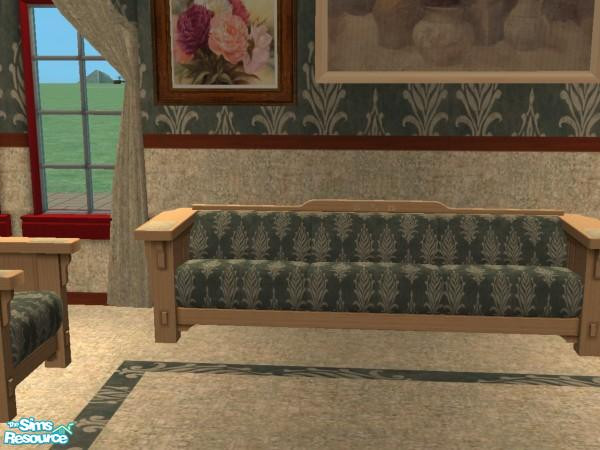 Sims 2 — Sonnet Green Livingroom - Individual Ite by TheNumbersWoman — Couch for the Sonnet Green Set