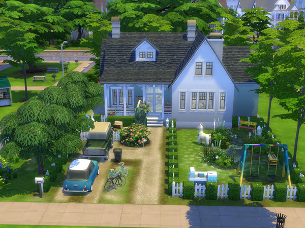 Sims 4 — a charming cottage no cc by sgK452 — This cottage can accommodate one or two couples and teenagers, or a young