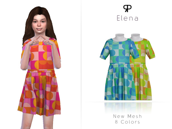 Sims 4 — Elena by Praft — - 8 Colors