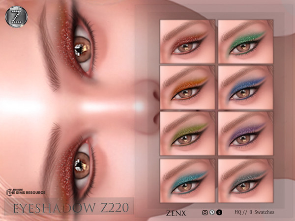 Sims 4 — [ ZENX] EYESHADOW Z220+HQ by ZENX — Base Game