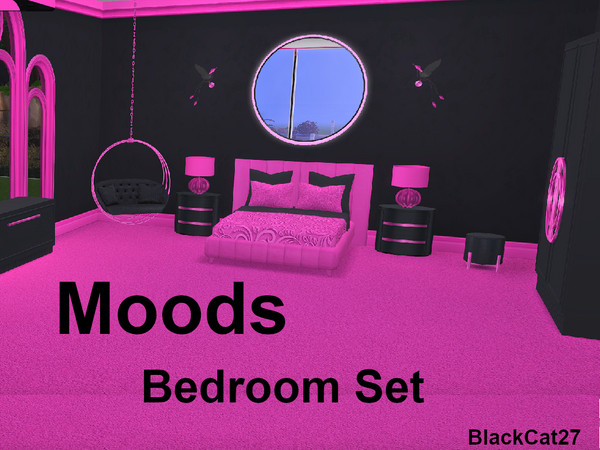 Sims 4 — Moods Bedroom Set by BlackCat27 — Ever wish you could change the look of your room to suit your mood? Well now