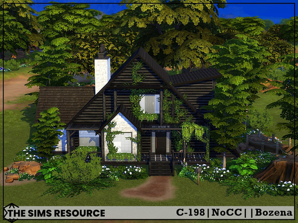 Sims 4 — C-198-Shell by Bozena — The house is located in the Chestnut Ridge . Have fun Lot: 30 x 30