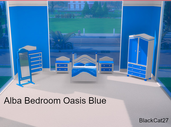 Sims 4 — Alba Wardrobe by BlackCat27 — A colour coordinated bedrrom set with 8 colour options