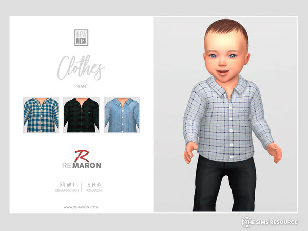 The Sims Resource - Button-Ups for Infant