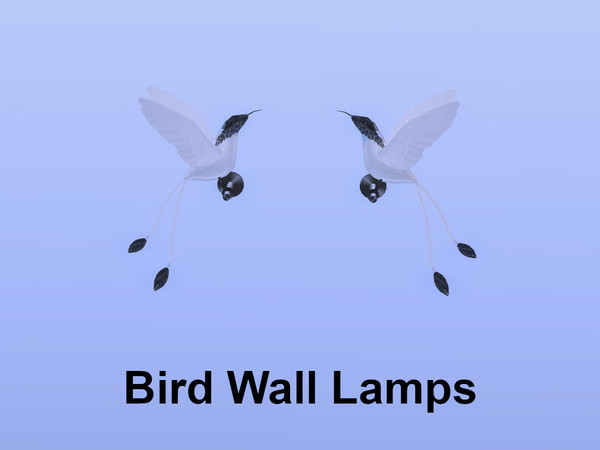 Sims 4 — Moods Bedroom Bird Wall Lamp (right) by BlackCat27 — A beautifully designed bird wall lamp for your Moods
