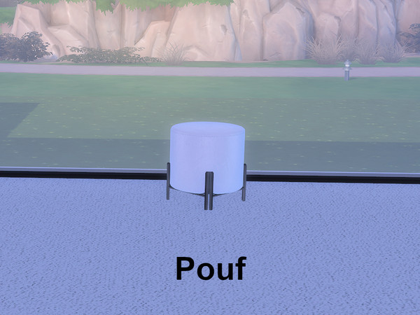 Sims 4 — Moods Bedroom Pouf by BlackCat27 — A simple pouf that goes nicely with the rest of ther Moods Set.