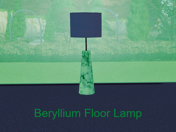 Sims 4 — Beryllium Floor Lamp by BlackCat27 — A floor lamp, part of the Beryllium Living Room Set. 8 colour options