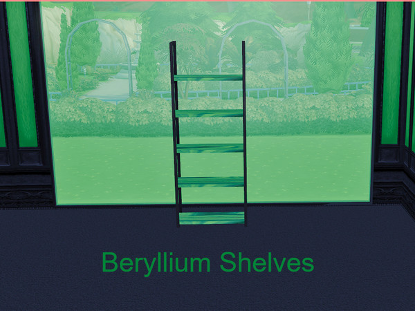 Sims 4 — Beryllium Shelf by BlackCat27 — A shelving unit, part of the Beryllium Living Room Set. 8 colour options