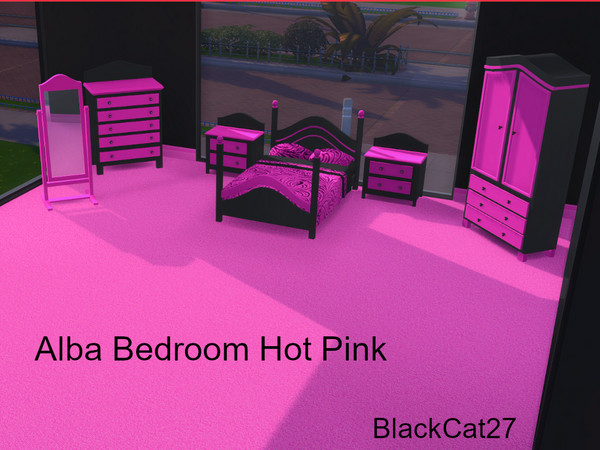 Sims 4 — Alba End Table by BlackCat27 — A colour coordinated bedrrom set with 8 colour options