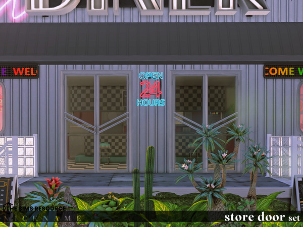 Sims 4 — store door set_door 1x3 V2 by NICKNAME_sims4 — store door set 12 package files. store door set_door 1x3 V1