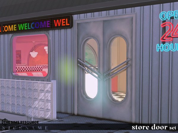 Sims 4 — store door set_door 1x4 V1 by NICKNAME_sims4 — store door set 12 package files. store door set_door 1x3 V1