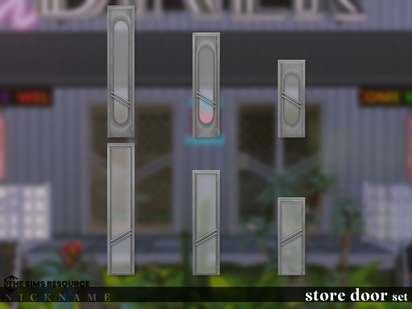 Sims 4 — store door set_door 1x5 V1 by NICKNAME_sims4 — store door set 12 package files. store door set_door 1x3 V1